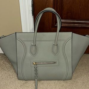 discontinued sage green celine phantom luggage tote